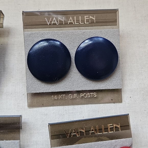 Set of 6 vintage Van Allen earrings 80s 90s - Picture 4 of 8